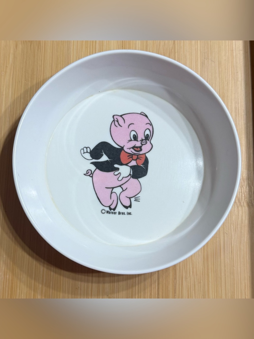 Vintage Porky Pig Melamine Bowl Warner Bros